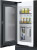 RF29BB89008M Samsung 36" Bespoke 4-Door French Door Refrigerator - with Top Left and Family Hub Panel in Charcoal Glass - and Matte Black Steel Middle and Bottom Panels