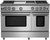 RNB484GCBV2 BlueStar 48" Freestanding Natural Gas Range - 4 Burners with 12" Griddle and 12" Charbroiler - Stainless Steel