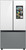 RF24BB69006MAA Samsung 36" Bespoke Counter Depth 3-Door French Door Refrigerator - with Top Left and White Glass Family Hub in White Glass - and Matte Grey Glass Bottom Panel