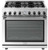 RN361GPSS Superiore 36" NEXT Gas Range with Panorama Door and Extra Large Gas Oven - Natural Gas - Stainless Steel