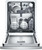 SHEM3AY55N Bosch 24" 100 Series Ascenta Front Control Dishwasher with Sanitize Option - Stainless Steel