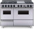 TTN5397BW FiveStar 48" Dual-Fuel Convection Range with 6 Sealed Burners Grill/Griddle and Double Oven - Natural Gas - Stainless Steel