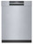 SHEM78ZH5N Bosch 800 Series 24" Top Control Dishwasher 42dBa with CrystalDry and AquaStop Leak Protection - Stainless Steel with Recessed Handle