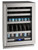 UHBD524SG01A U-Line 24" 5 Class Dual Zone Beverage Center with Stainless Frame - Reversible Hinge - Stainless Steel