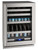 UHBD524SG41A U-Line 24" 5 Class Dual Zone Beverage Center with Stainless Frame and Lock - Right Hinge - Stainless Steel