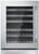 T24UW920LS Thermador 24" Under-Counter Glass Door Dual Zone Wine Cooler with SoftClose Hinges and LED Theater Lighting - Stainless Steel with Professional Handle - Left Hinge