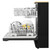 WDP370PAHB Whirlpool 24" Dishwasher with 1 Hour Wash Cycle and Soil Sensor - 55 dBa - Black