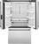 ZWE23NSTSS Monogram 36" Energy Star 23.1 Cu. Ft. Counter-Depth French-Door Refrigerator Stainless Steel Wrapped - Stainless Steel