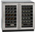 3036WCWCS-00B U-Line 3000 Modular Series 36" Wine Captain with Dual Zones - Double Doors - Stainless Steel