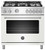 MAST365GASBIE Bertazzoni 36" Master Series Free Standing 5 Burner All Gas Range with Extra Large High Power Infrared Boiler - Matt White