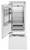 REF30BMBIPLT Bertazonni 30" Built-In Bottom Mount Refrigerator with Ice Maker and Left Hinge - Custom Panel