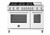 MAS486GGASBIV Bertazonni 48" Master Series Dual Fuel Range with 6 Aluminum Burners and Griddle - Natural Gas - Bianco White