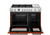 PRO486BTFGMART Bertazonni 48" Gas Range with 6 Brass Burners and Griddle Professional Series - Natural Gas - Arancio Orange