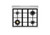 Bertazonni PRO304BFGMROT 30" Gas Range with 4 Brass Burners Professional Series - Natural Gas - Rosso Red