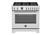 PRO366BCFGMXT-LP Bertazonni 36" Professional Series Gas Range with 6 Brass Burners - Liquid Propane - Stainless Steel