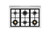 Bertazonni PRO366BCFGMGIT 36" Gas Range with 6 Brass Burners Professional Series - Natural Gas - Giallo Yellow