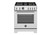 PRO304BFGMXT Bertazonni 30" Professional Series Gas Range with 4 Brass Burners - Natural Gas - Stainless Steel