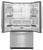 KRFC302EBS KitchenAid 36" 22 cu. Ft. Counter Depth French Door Refrigerator with Interior Water Dispenser and Crisper Drawers - PrintShield Black Stainless Steel