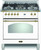 RWOS36M0G500 Lofra Dolcevita Series 36" Dual Fuel Single Oven Range with 5 Brass Burners - White with Brass Trim