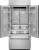 KBFN506EPA KitchenAid 36" 20.8 cu. Ft. French Door Refrigerator with Platinum Interior and Ice Maker - Custom Panel