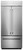 KBFN506ESS KitchenAid 36" 20.8 cu. Ft. French Door Refrigerator with Platinum Interior and Ice Maker - Stainless Steel