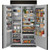 KBSN708MBS KitchenAid 48" 30.0 cu. ft. Built-In Side-by-Side Refrigerator - PrintShield Black Stainless Steel