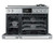 DOP48T960DS Dacor 48" Transitional Series Dual Fuel Range with 6 Burners - Silver