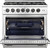 AK3605 NXR 36" Culinary Series Gas Range with 6 German Dual Power Burners and Infrared Broilers - Natural Gas - Stainless Steel