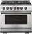 AK3605LP NXR 36" Culinary Series Gas Range with 6 German Dual Power Burners and Infrared Broilers - Liquid Propane - Stainless Steel