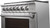 AK3605LP NXR 36" Culinary Series Gas Range with 6 German Dual Power Burners and Infrared Broilers - Liquid Propane - Stainless Steel