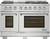 AK4807 NXR 48" Culinary Series Gas Range with 6 German Dual Power Burners and Griddle - Natural Gas - Stainless Steel