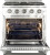 AKD3001 NXR 30" Culinary Series Dual Fuel Range with 4 German Dual Power Burners and Cast Iron Grates - Natural Gas - Stainless Steel