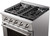AKD3001LP NXR 30" Culinary Series Dual Fuel Range with 4 German Dual Power Burners and Cast Iron Grates - Liquid Propane - Stainless Steel