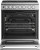 PRDF34552SS Beko 30" Pro Dual Fuel Range with Air Fry and Twin Fan Convection - Stainless Steel