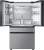 RF29BB8900QK Samsung 36" Bespoke 4-Door French Door Refrigerator - Charcoal Glass Top and Family Hub Panels with Stainless Steel Middle and Bottom Panels