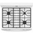 JGBS61DPWW GE 30" Free-Standing Gas Range - White