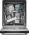 SHX65DM5N Bosch 500 Series 24" Smart Dishwasher with Bar Handle and 3rd Rack - 44 dBA  - Stainless Steel
