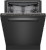 SHP65DM6N Bosch 500 Series 24" Smart Dishwasher with Pocket Handle and 3rd Rack - 44 dBA - Black