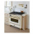 UM09FDNS3AWG Ilve Majestic II 36" Dual Fuel Range with 6 Burners and Griddle - Natural Gas - Antique White with Brass Trim