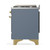 Ilve UM09FDNS3BGG Majestic II 36" Dual Fuel Range with 6 Burners and Griddle - Natural Gas - Blue Grey with Brass Trim