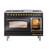 Ilve UP48FNMPBKGLP Nostalgie II 48" Dual Fuel Range with 8 Sealed Burners and Griddle - Liquid Propane - Glossy Black with Brass Trim