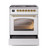 Ilve UP30NMPWHG Nostalgie II 30" Dual Fuel Range with 5 Burners - Natural Gas - White with Brass Trim