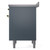 Ilve UPI366NMPBGG Nostalgie II 36" Induction Range with 6 Cooking Elements - Blue Grey with Brass Trim