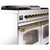 Ilve UPD40FNMPSSGLP Nostalgie II 40" Dual Fuel Range with Double Ovens and Griddle - Liquid Propane - Stainless Steel with Brass Trim