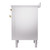 Ilve UPI366NMPSSG Nostalgie II 36" Induction Range with 6 Cooking Elements - Stainless Steel with Brass Trim