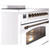 Ilve UPI366NMPWHB Nostalgie II 36" Induction Range with 6 Cooking Elements - White with Burnished Trim