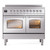 Ilve UPDI406NMPSSC Nostalgie II 40" Induction Range with 6 Cooking Elements - Stainless Steel with Chrome Trim