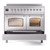 Ilve UPDI406NMPSSC Nostalgie II 40" Induction Range with 6 Cooking Elements - Stainless Steel with Chrome Trim