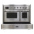 Ilve UMDI10NS3SSC Majestic II 40" Induction Range with 6 Cooking Elements - Stainless Steel with Chrome Trim