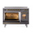 Ilve UPI486NMPMGG Nostalgie 48" Induction Range with 6 Cooking Elements - Graphite Matte with Brass Trim